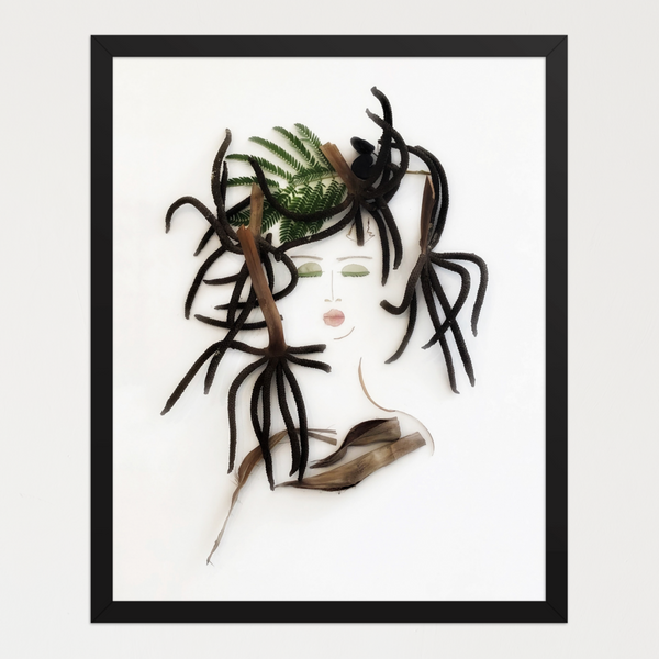 Fern Lady - Organic Botanical Portrait Wall Art Print