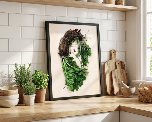 The Celery Woman - Botanical Feminine Wall Art