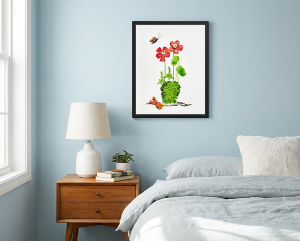 Plant Harmony - Botanical Flower Wall Art Print