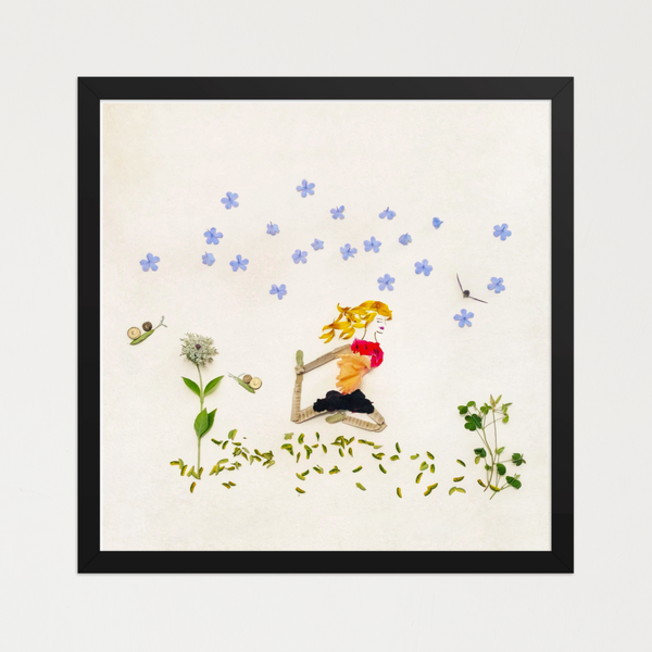 Forward in Bloom - Botanical Yoga Flow Wall Art Print
