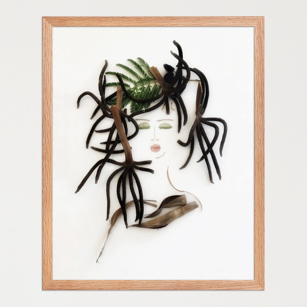Fern Lady - Organic Botanical Portrait Wall Art Print