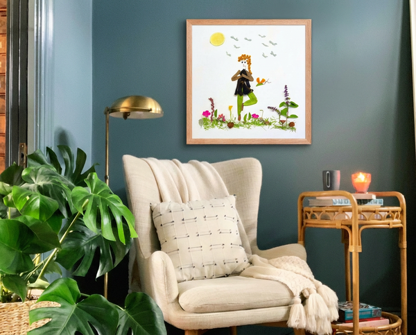 Rooted Tree Pose - Nature-Inspired Yoga Wall Art Print