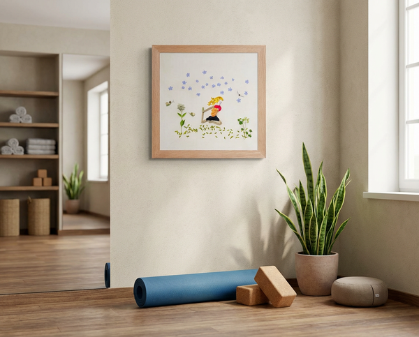 Forward in Bloom - Botanical Yoga Flow Wall Art Print