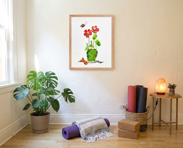 Plant Harmony - Botanical Flower Wall Art Print