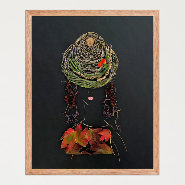 Autumn Lady - Nature-Inspired Feminine Wall Art