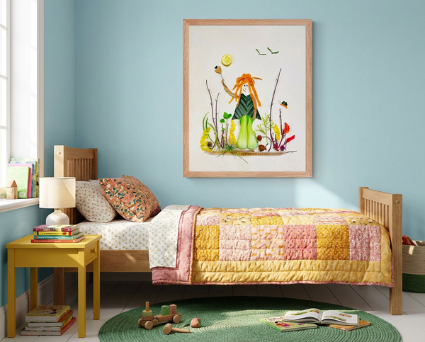 Nature at Play - Whimsical Botanical Art Print