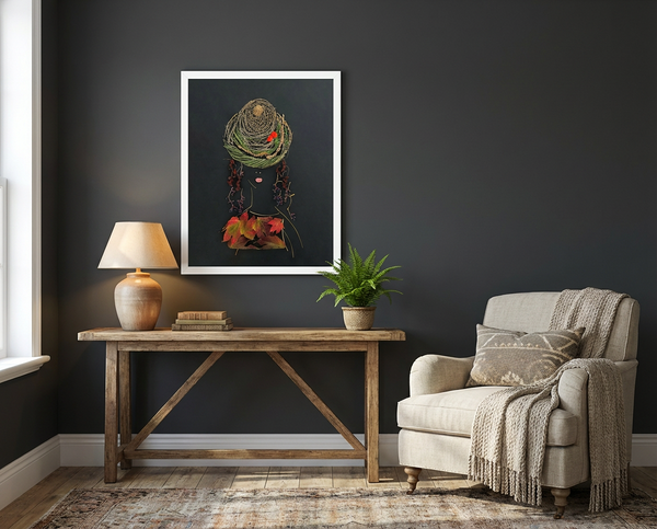 Autumn Lady - Nature-Inspired Feminine Wall Art