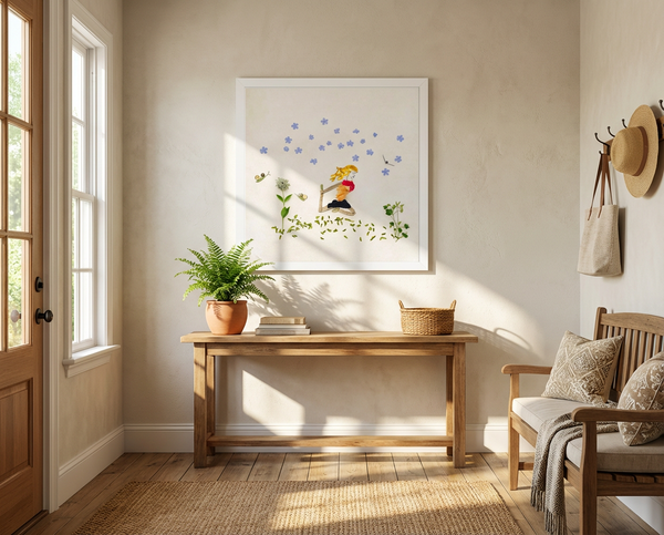 Forward in Bloom - Botanical Yoga Flow Wall Art Print