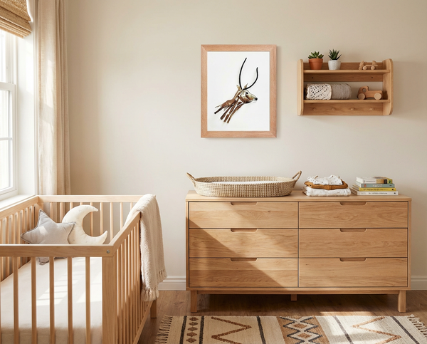 Quiet Gazelle - Botanical Animal Wall Art Print