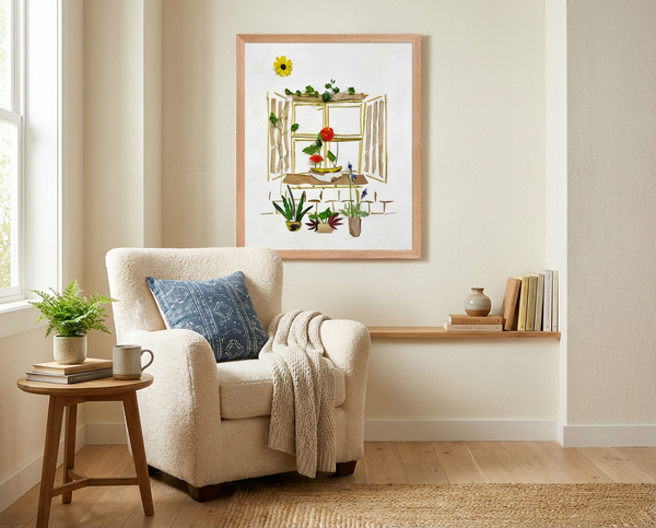 Garden Window Home - Botanical House Wall Art Print