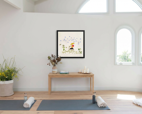 Forward in Bloom - Botanical Yoga Flow Wall Art Print