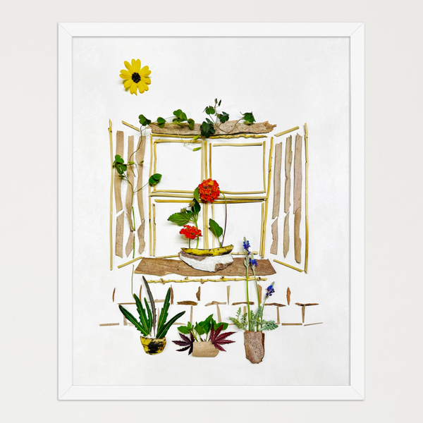Garden Window Home - Botanical House Wall Art Print