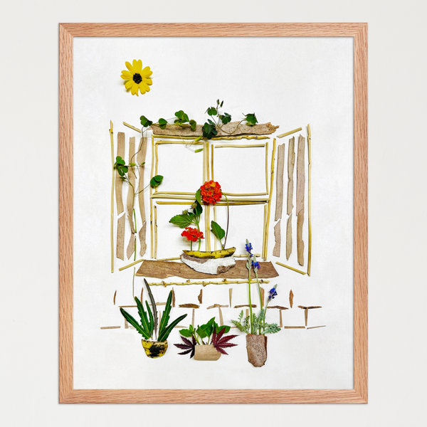 Garden Window Home - Botanical House Wall Art Print