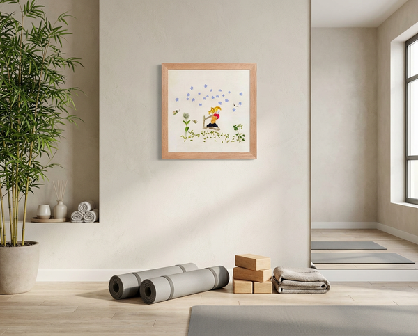 Forward in Bloom - Botanical Yoga Flow Wall Art Print