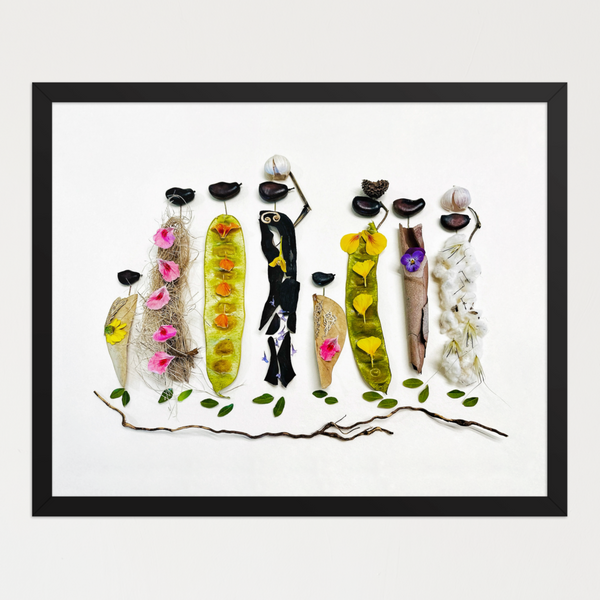 Botanical Gathering - Nature-Inspired Wall Art Print