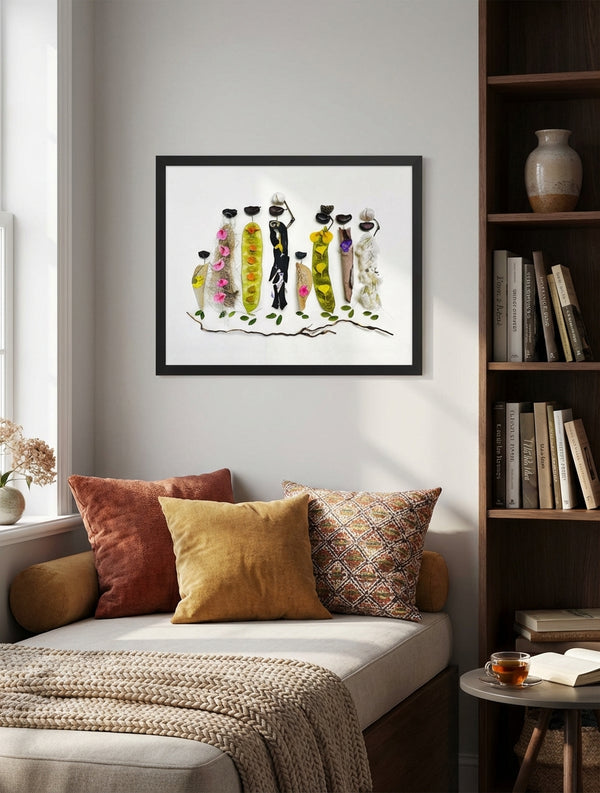 Botanical Gathering - Nature-Inspired Wall Art Print