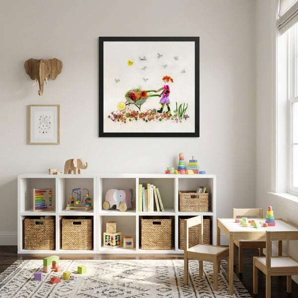 Garden Day Journey - Nature-Inspired Floral Wall Art Print