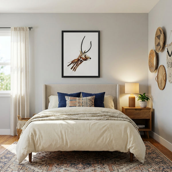 Quiet Gazelle - Botanical Animal Wall Art Print