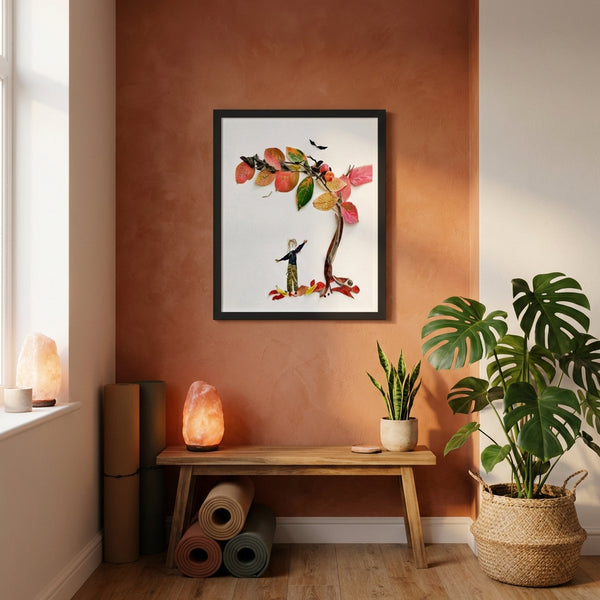 Reaching for Autumn - Poetic Botanical Scene Wall Art Print