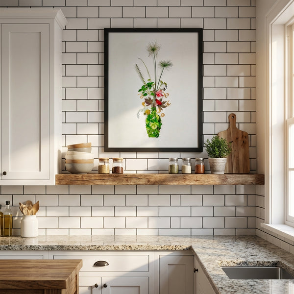 Wild Stem Vessel - Botanical Still Life Nature Wall Art Print