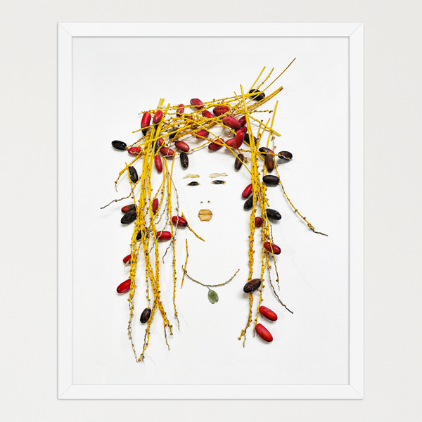 Golden Dates Portrait - Botanical Feminine Wall Art Print