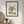 Cinnamon Berry Tree botanical tree wall art print in a black frame hanging in an entryway