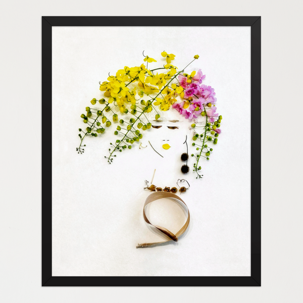 Floral Daydream - Soft Floral Portrait Wall Art Print for Calm Spaces