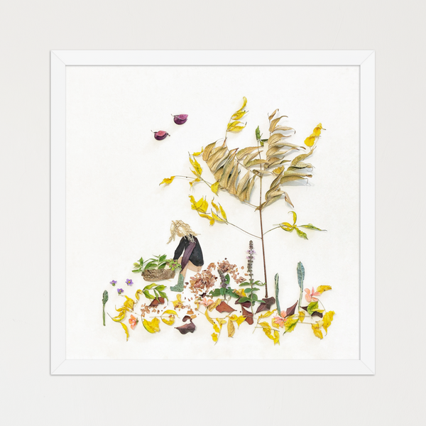 Garden Tender - Peaceful Floral Garden Wall Art Print