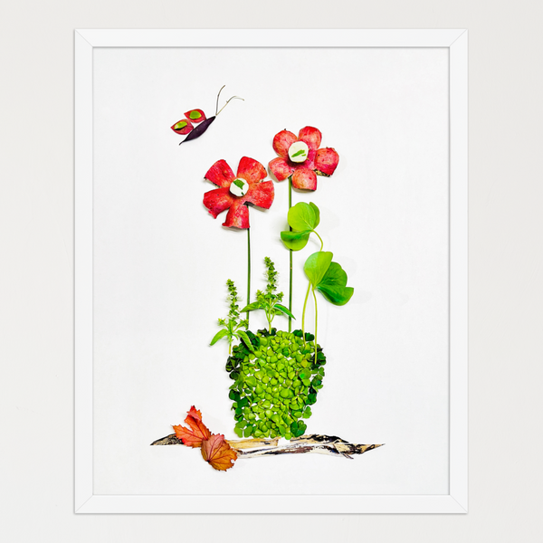 Plant Harmony - Botanical Flower Wall Art Print