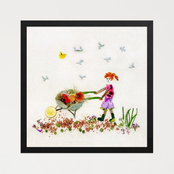 Garden Day Journey - Nature-Inspired Floral Wall Art Print