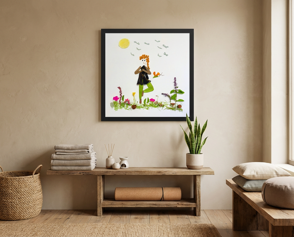 Rooted Tree Pose - Nature-Inspired Yoga Wall Art Print