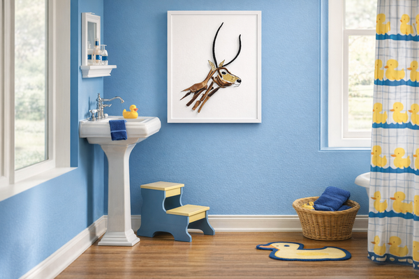 Quiet Gazelle - Botanical Animal Wall Art Print
