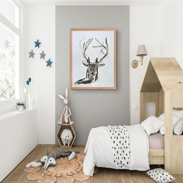 Still Forest Deer - Nature-Inspired Animal Wall Art Print