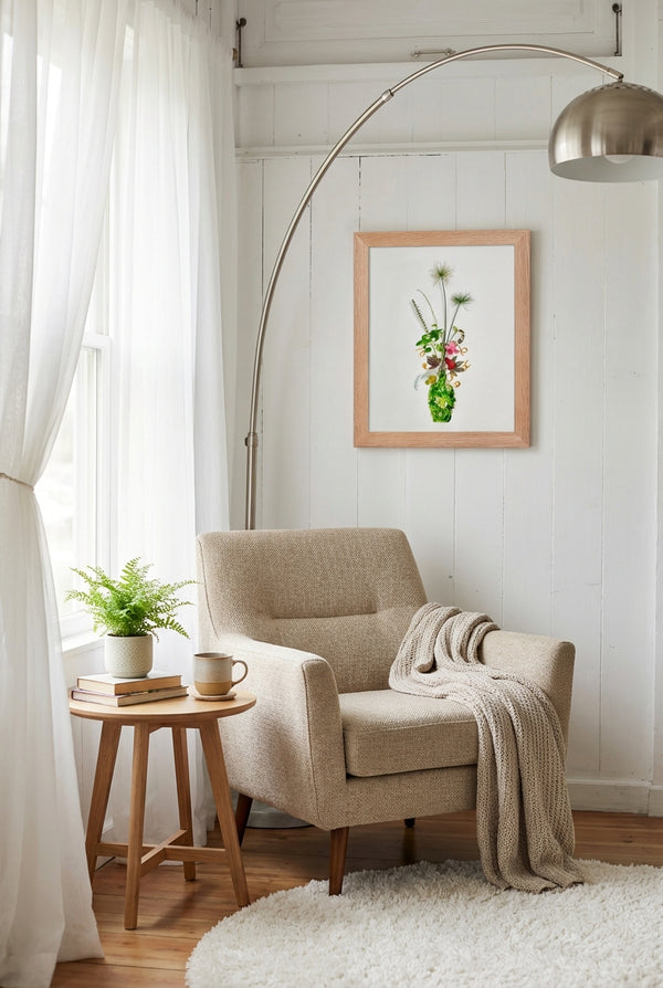 Wild Stem Vessel - Botanical Still Life Nature Wall Art Print