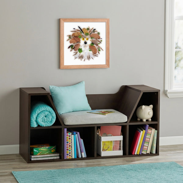 Botanical Lion Spirit - Floral Wildlife Portrait Wall Art Print
