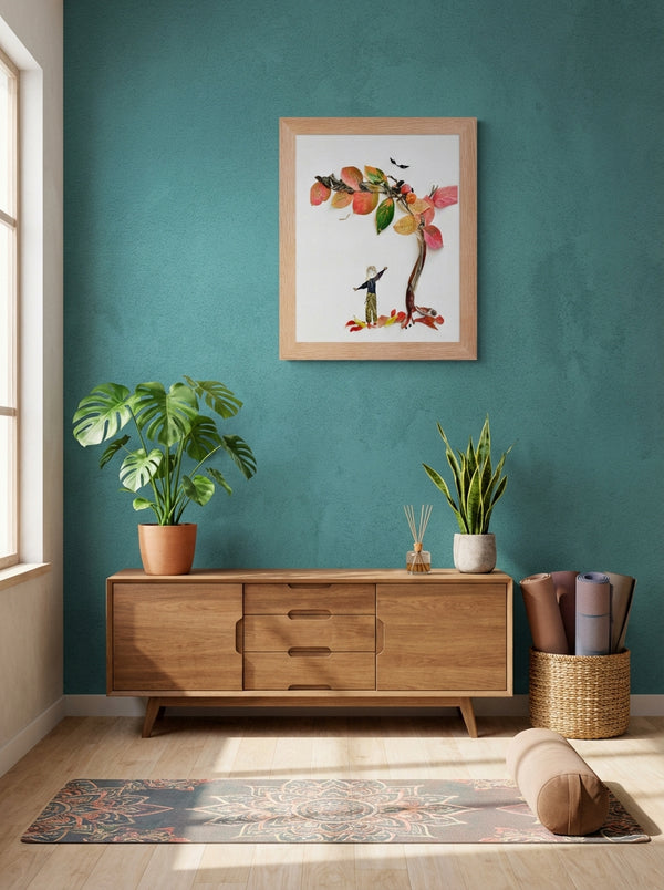 Reaching for Autumn - Poetic Botanical Scene Wall Art Print