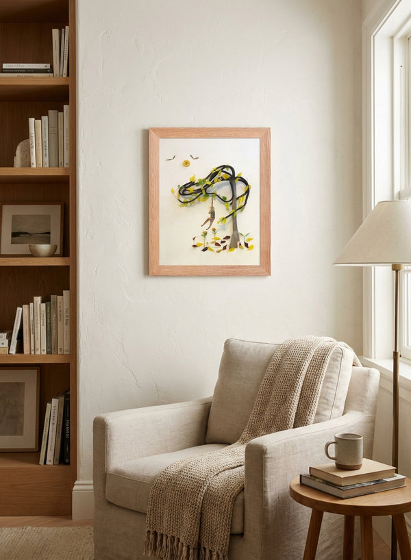 Hanging in Nature - Botanical Figure Nature Wall Art Print