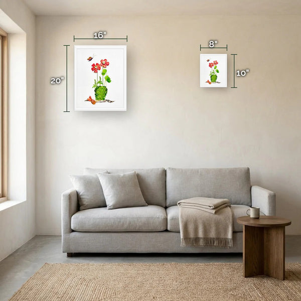Plant Harmony size guide - print dimensions