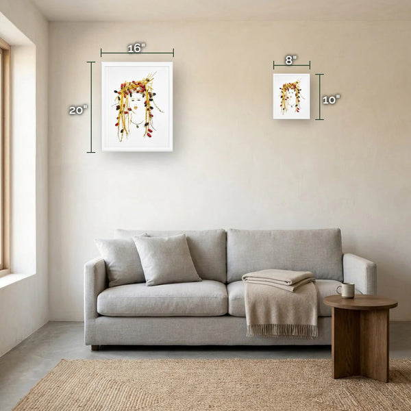 Golden Dates Portrait size guide - print dimensions