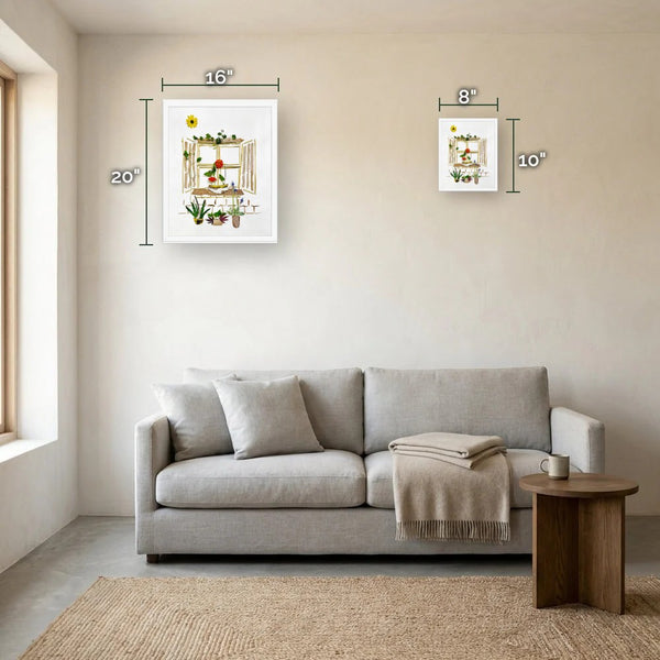 Garden Window Home size guide - print dimensions