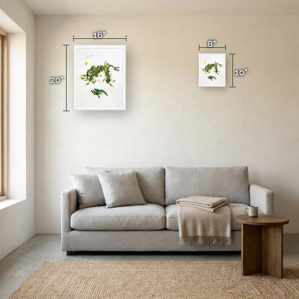 Meadow Muse size guide - print dimensions