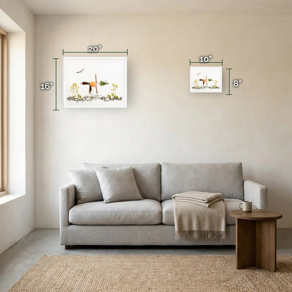 Poised in Nature size guide - print dimensions