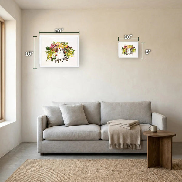 Garden Halo Lady size guide - print dimensions