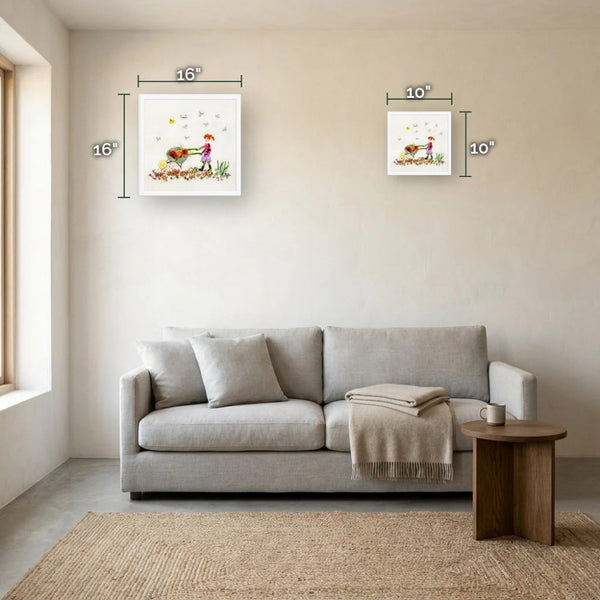 Garden Day Journey size guide - print dimensions