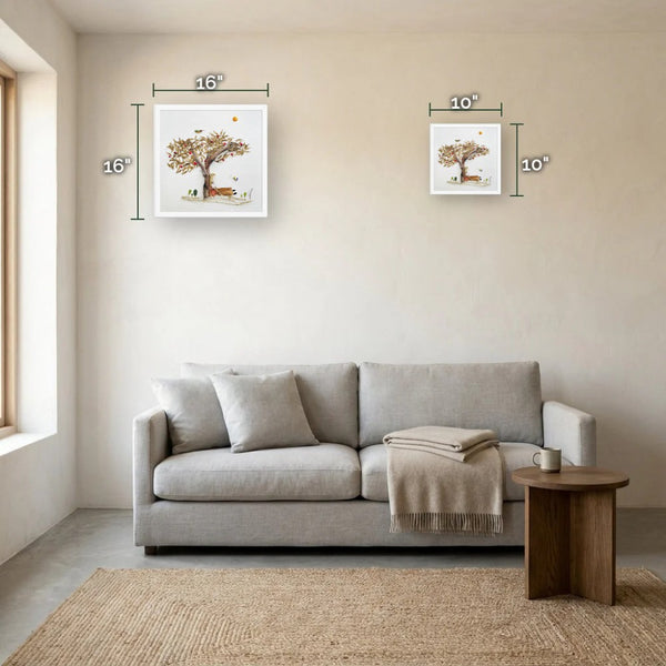 Rest Beneath the Tree size guide - print dimensions