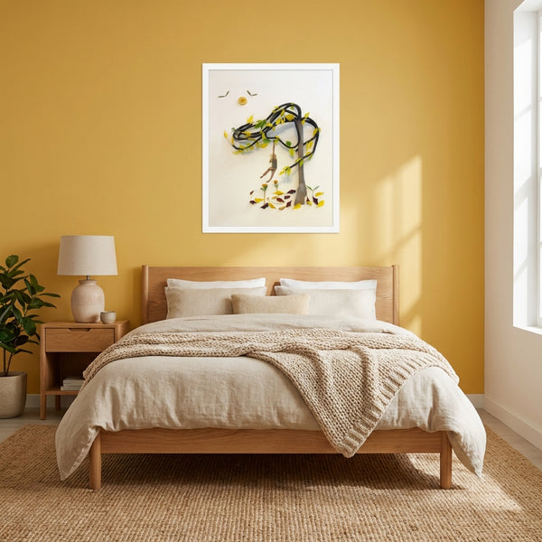 Hanging in Nature - Botanical Figure Nature Wall Art Print