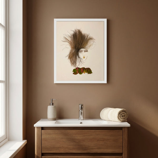 Autumn Stillness - Nature-Inspired Feminine Portrait Art
