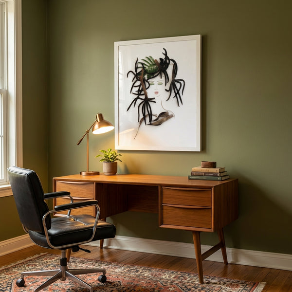 Fern Lady - Organic Botanical Portrait Wall Art Print