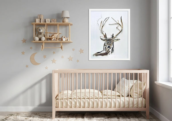Still Forest Deer - Nature-Inspired Animal Wall Art Print